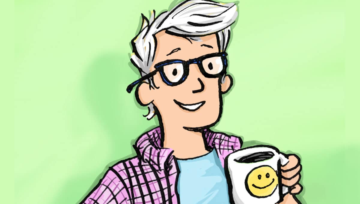Paige Braddock's cartoon self-portrait.