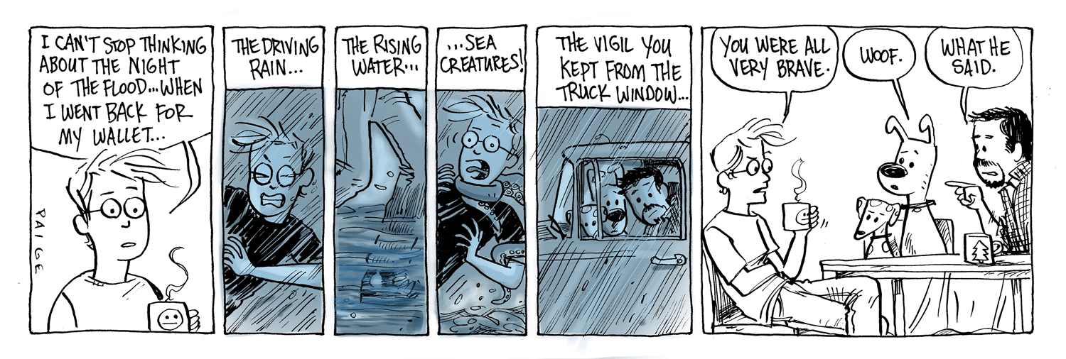 janes-world-great-flood-comic-strip Jane's World Great Flood comic strip.