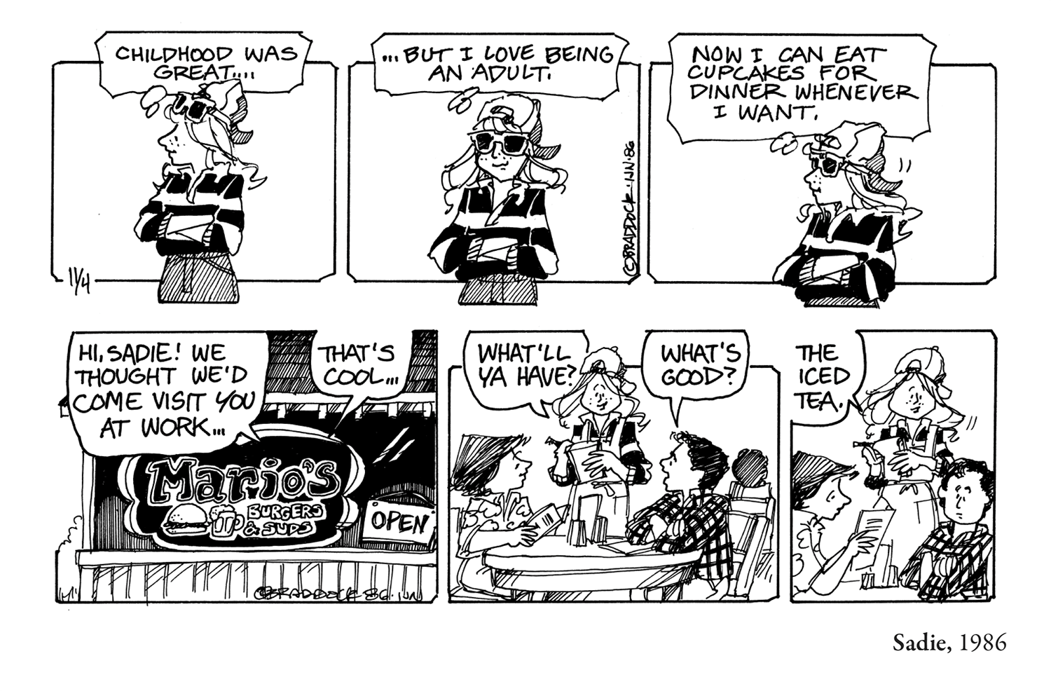 sadie-1986-beacon-comic Sadie comic strip from 1986.