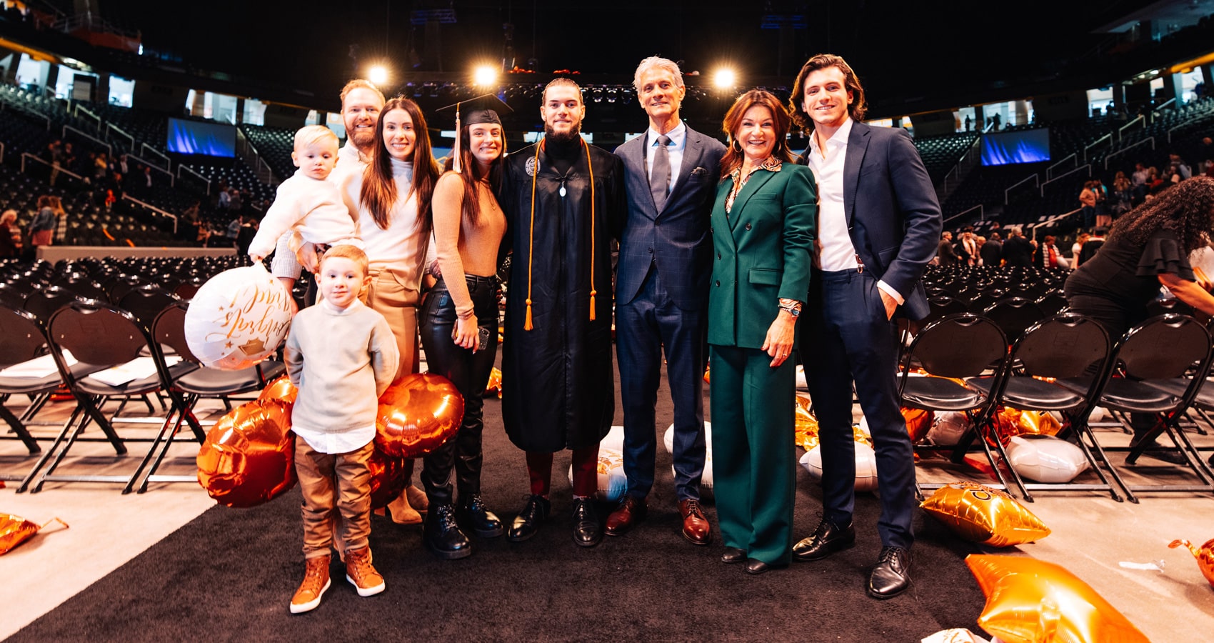The Castroverde family at Jose Jr's December 2021 graduation
