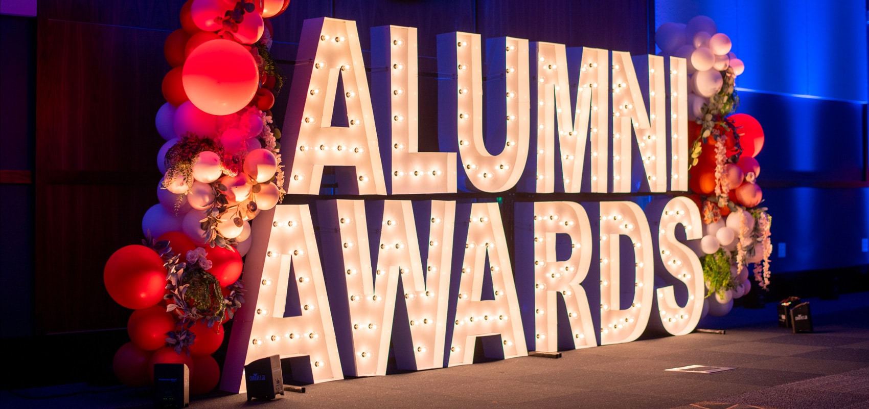 Alumni Awards in lights