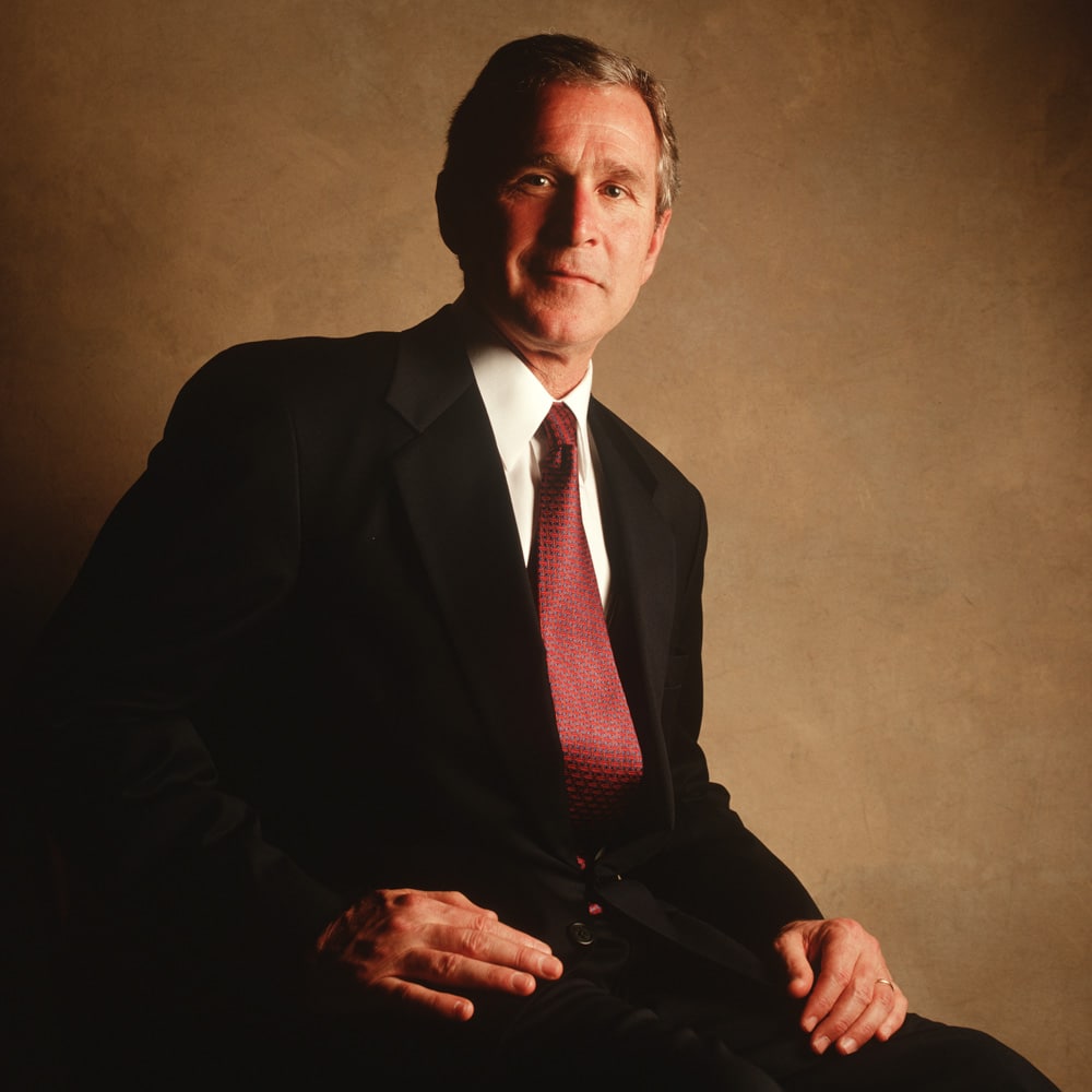 Portrait of President George Bush by Michael O'Brien